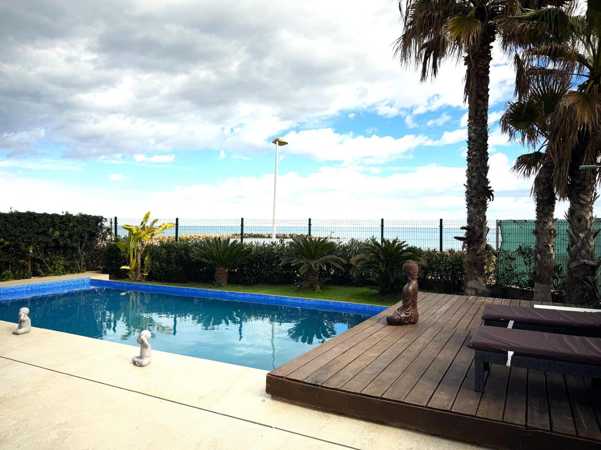 Casa Del Mar, Piscina Privada Frente Al Mar Villa Cullera Exteriör bild